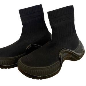 Louis Vuitton Stretch Textile Patent LV Archlight Sneaker Boots 37 Black